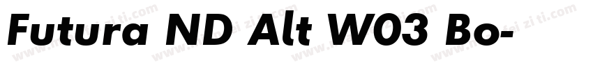 Futura ND Alt W03 Bo字体转换
